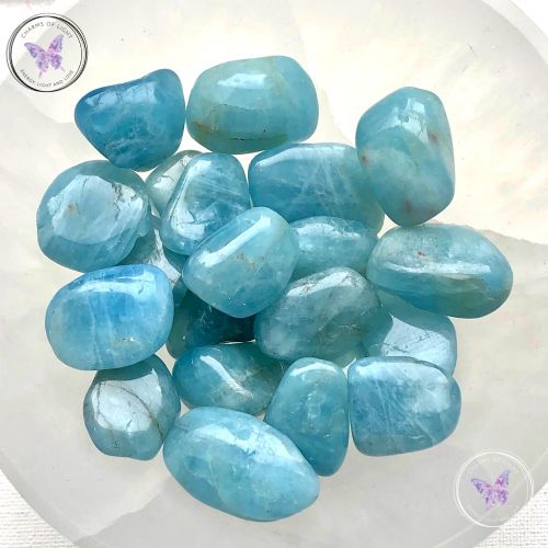 Blue Aquamarine Tumble Stone